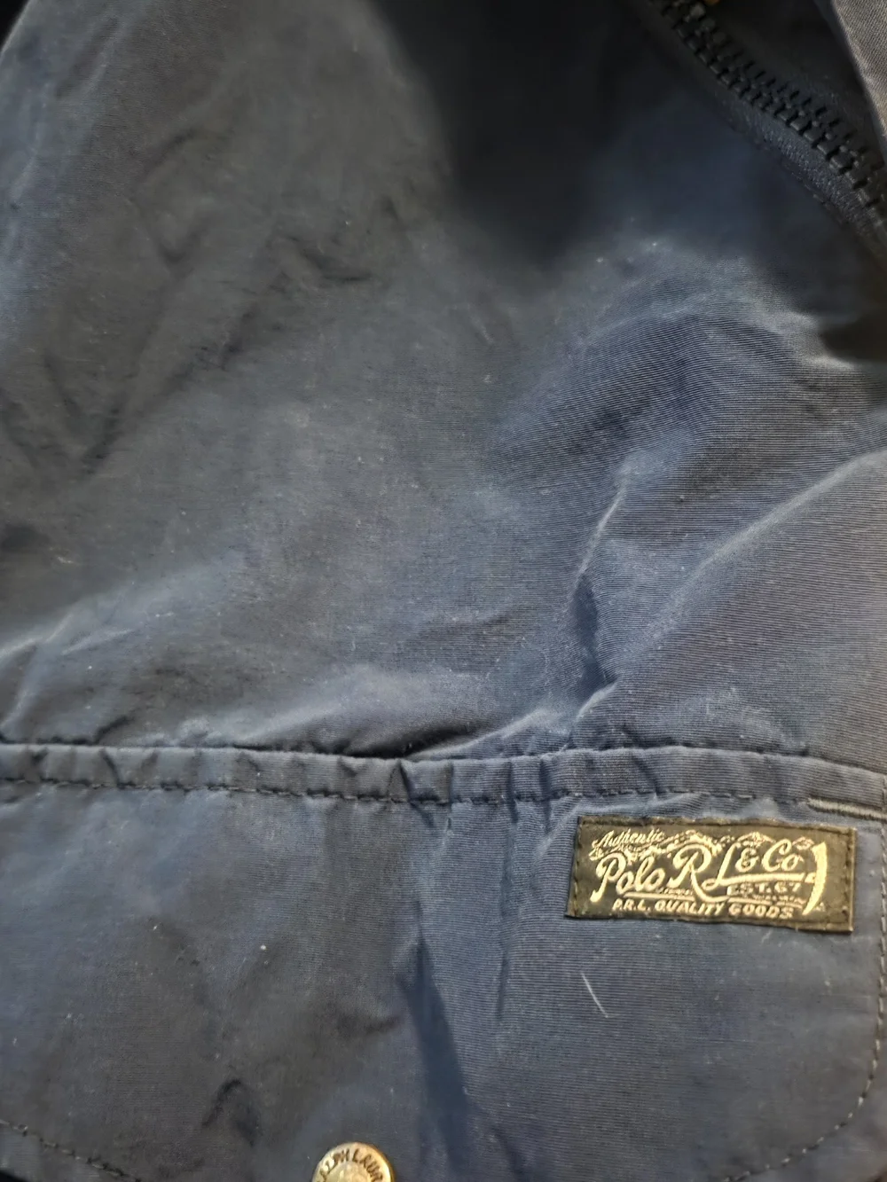 Polo by Ralph Lauren Navy Field Jacket with Tartan Lining